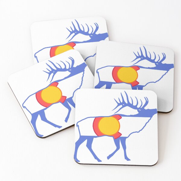 Item preview, Elk Colorado Flag - Wild Elk Hunting designed and sold by ExploreColorado.
