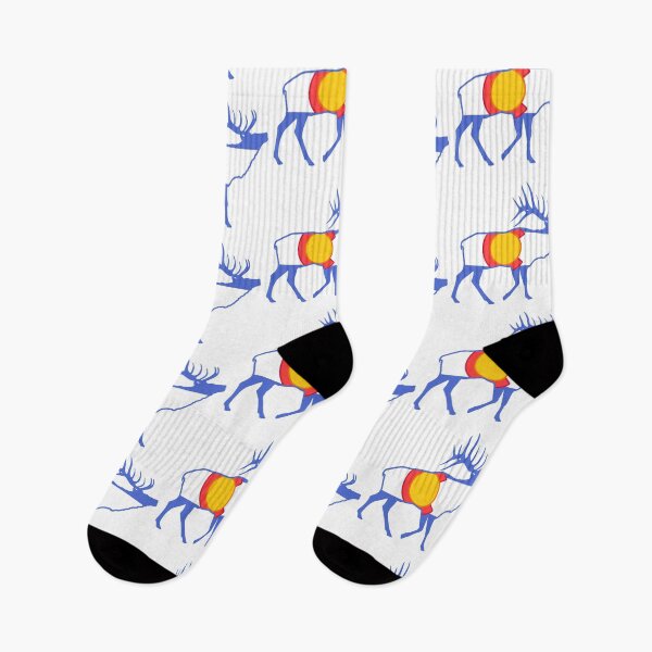 Item preview, Elk Colorado Flag - Wild Elk Hunting designed and sold by ExploreColorado.