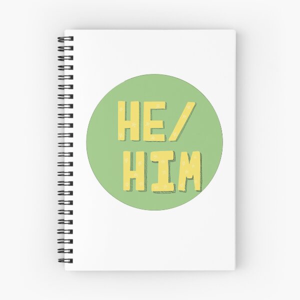 Item preview, Green He/Him Pronoun Sticker Identifier. designed and sold by cwllmsart.