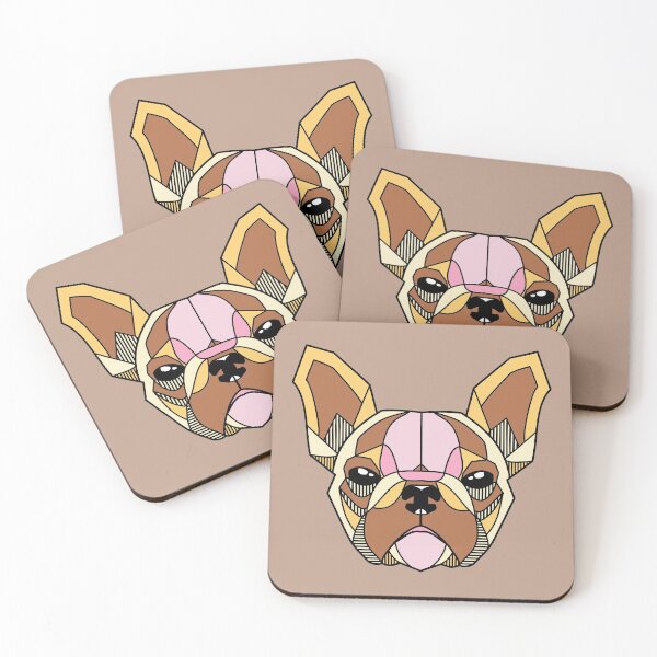 Item preview, French Bulldog Geometric - Yellow designed and sold by FrenchiJunction.
