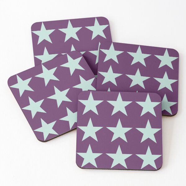 Item preview, Large MINT GREEN and AUBERGINE PURPLE STARS  designed and sold by RachelMacht.