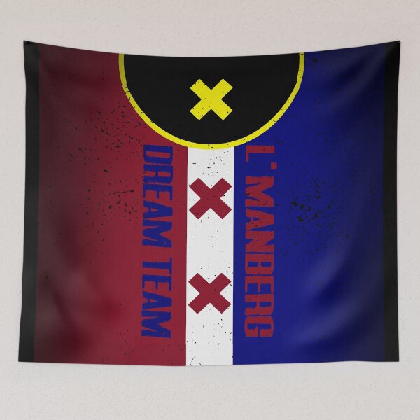 Item preview, l'manberg dream team distressed flag designed and sold by Infdesigner.