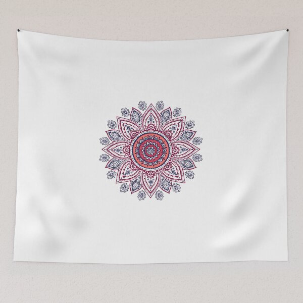 Item preview, Decorative pink and blue round pattern frame designed and sold by deeplaxman.