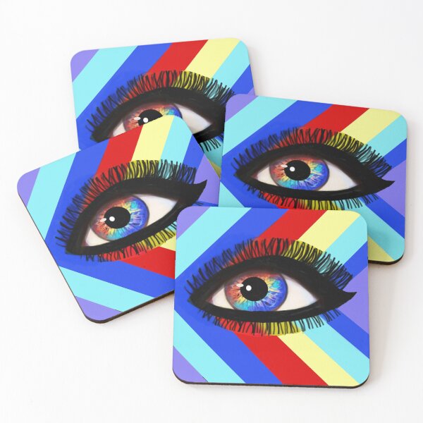 Item preview, Eyes Rainbow Eyes  "The Eyes Have It"  Stripes if Bold Color designed and sold by ArtTheresaLynn1.