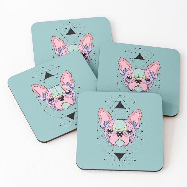 Item preview,  French Bulldog Geometric - Pink designed and sold by FrenchiJunction.
