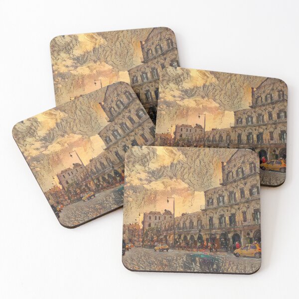 Item preview, An Aleppian Facade with Street - Cortes designed and sold by Homsalgia.