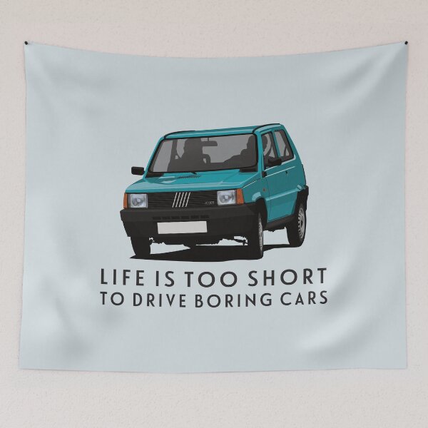 Item preview, Life is too short to drive boring cars -  Panda in turquoise designed and sold by knappidesign.