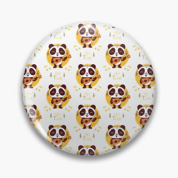 Item preview, Panda Happily Having Fun and Strumming Light Brown Guitar [Keytone] designed and sold by Wildlife Apparels Inc..