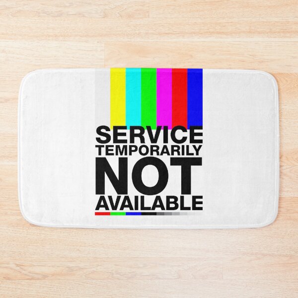 Item preview, "Service temporarily not available" error message, no signal, test screen designed and sold by TrueType.