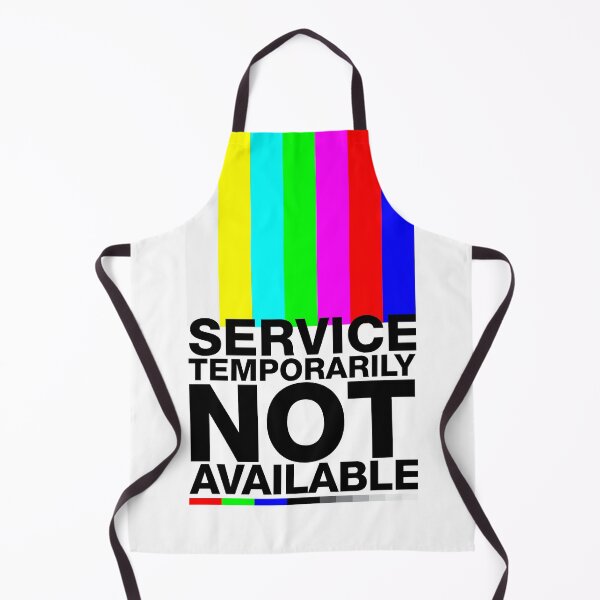 Item preview, "Service temporarily not available" error message, no signal, test screen designed and sold by TrueType.