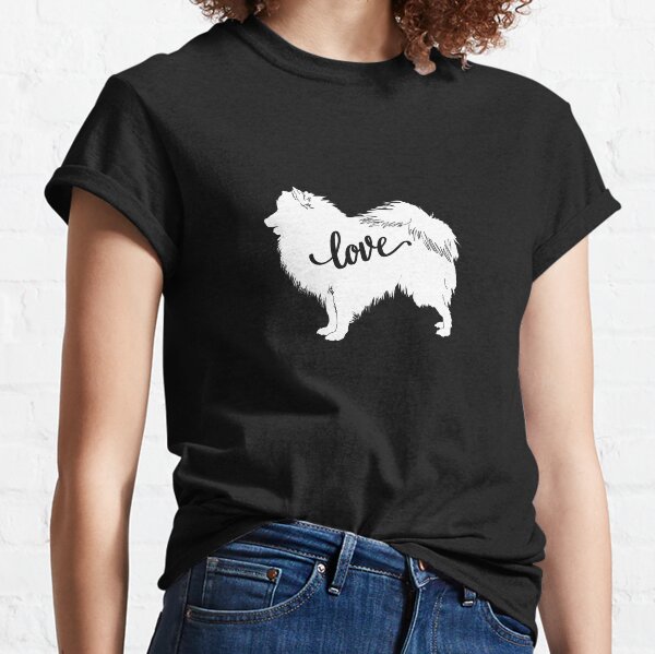 I Love My Japanese Spitz Dog Silhouette Classic T-Shirt