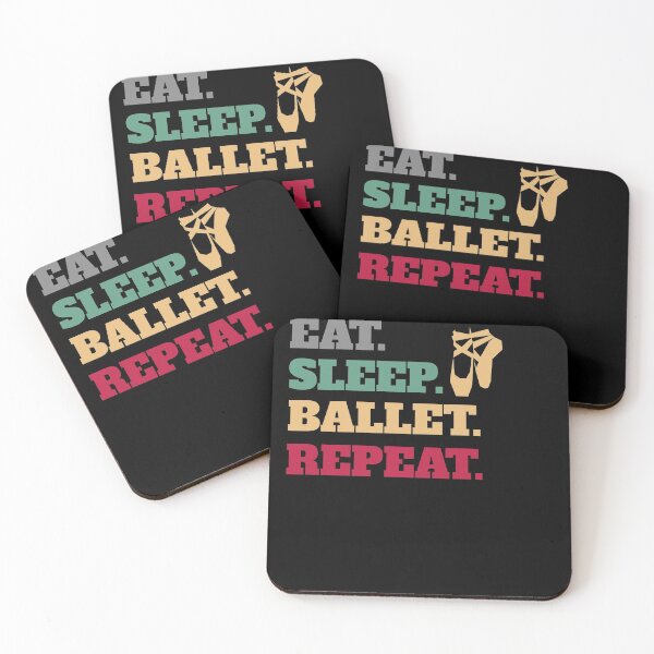 Item preview, Eat Sleep Ballet Repeat Retro Vintage Ballerina Dancer designed and sold by Salvadax.