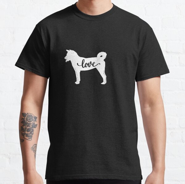 I Love My Kishu Dog Silhouette Classic T-Shirt