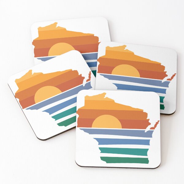 Item preview, Wisconsin Sunset Sunrise 1970s style 3 designed and sold by gstrehlow2011.