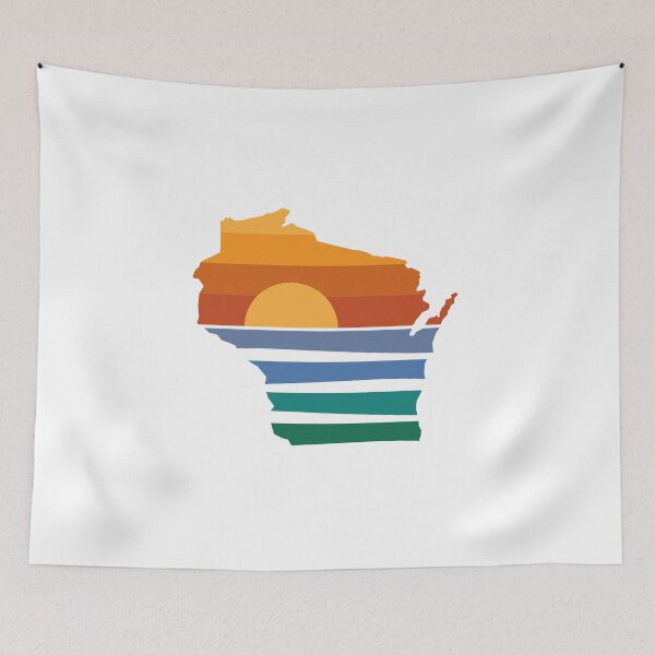 Item preview, Wisconsin Sunset Sunrise 1970s style 3 designed and sold by gstrehlow2011.