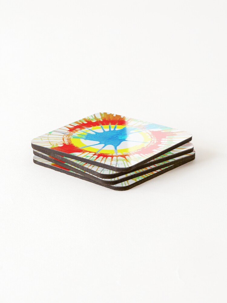 Thumbnail 4 of 5, Coasters (Set of 4), Color splatter designed and sold by FunETees.