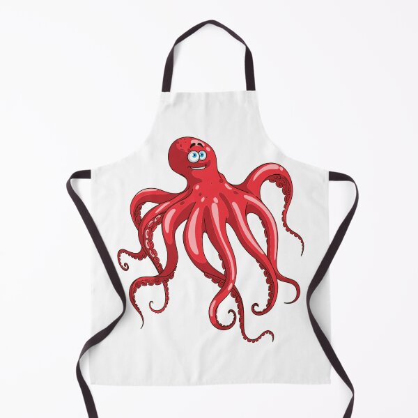 Item preview, Afraid red octopus designed and sold by treasure-crafts.