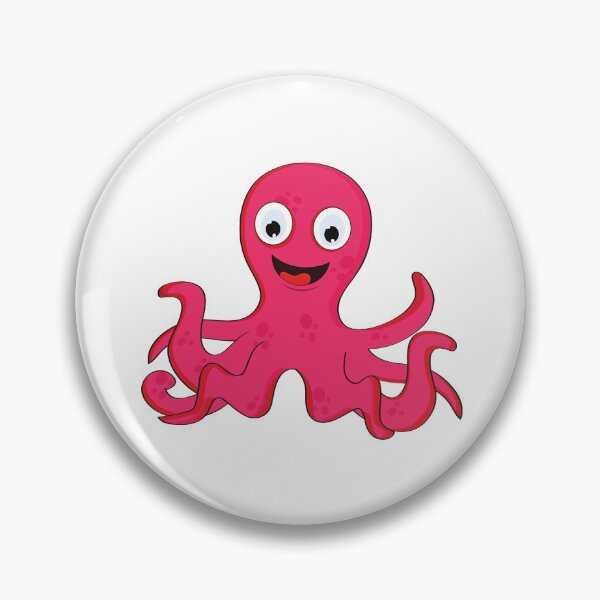 Item preview, happy red octopus designed and sold by treasure-crafts.