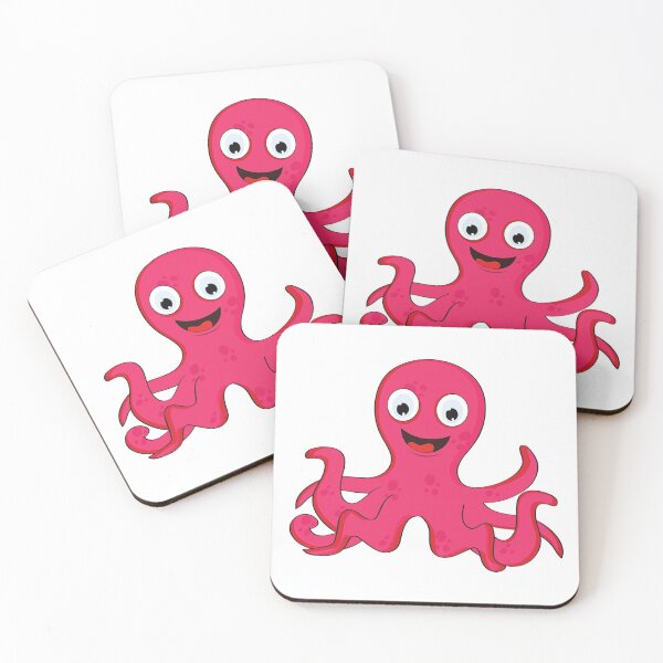 Item preview, happy red octopus designed and sold by treasure-crafts.