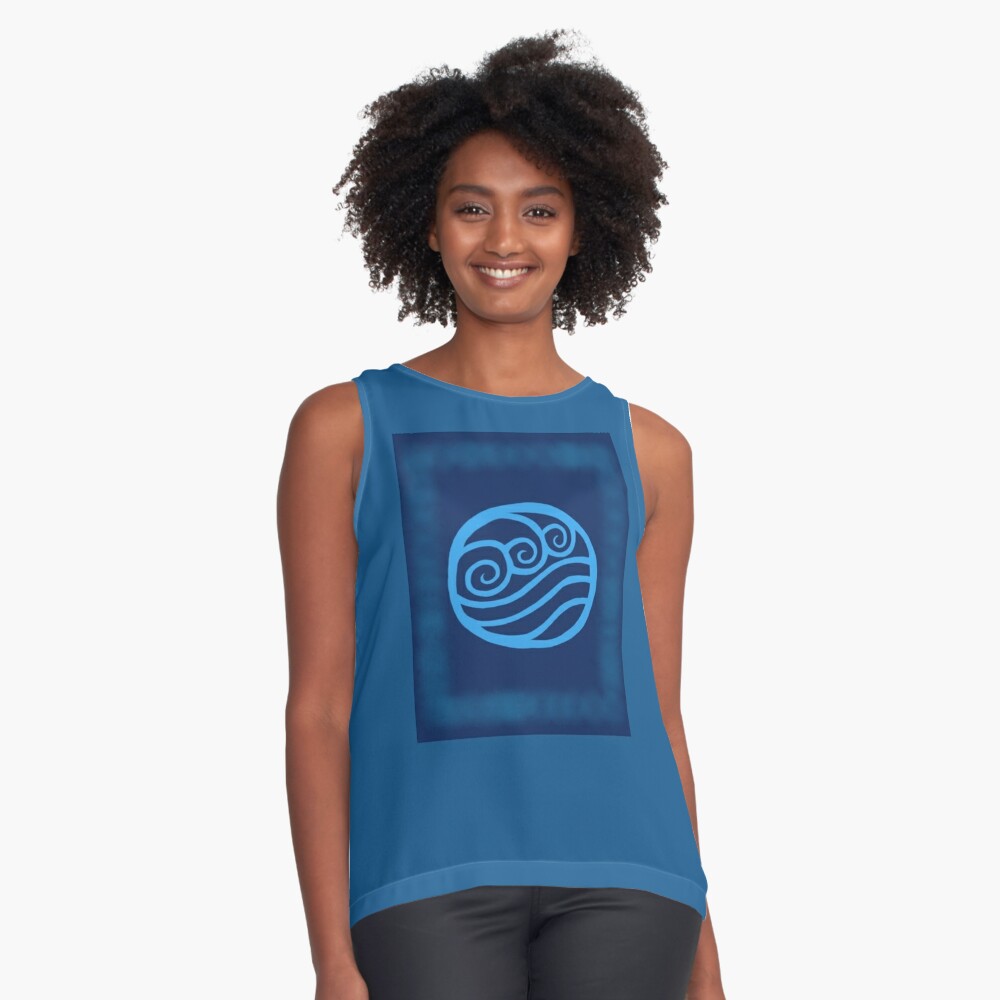 Avatar The Last Airbender Water Tribe Symbol Sleeveless Top For Sale By Angelghosty Redbubble 7698