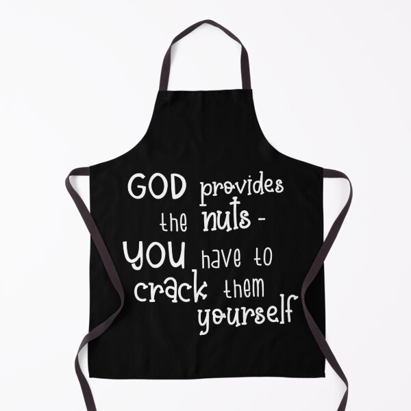 Item preview, God provides the nuts apron designed and sold by cardsngiftwrap.