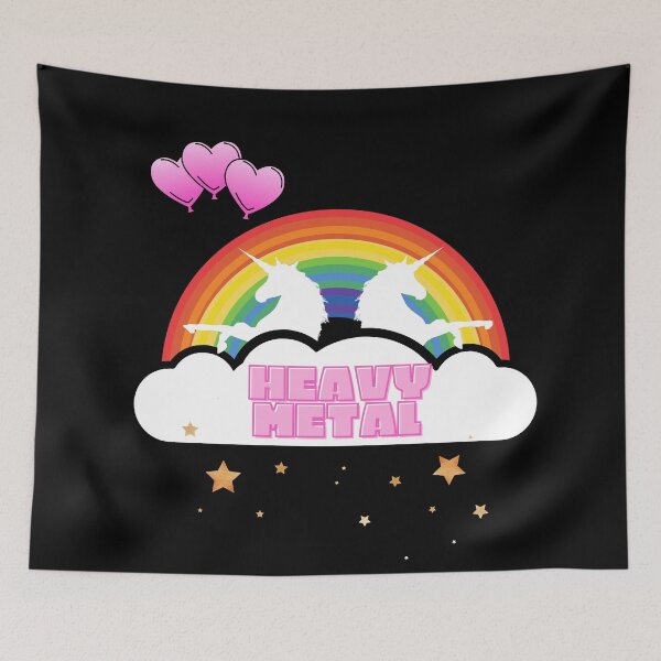 Item preview, HEAVY METAL UNICORN AND RAINBOW | FUNNY | SARCASTIC designed and sold by CeraRoss.