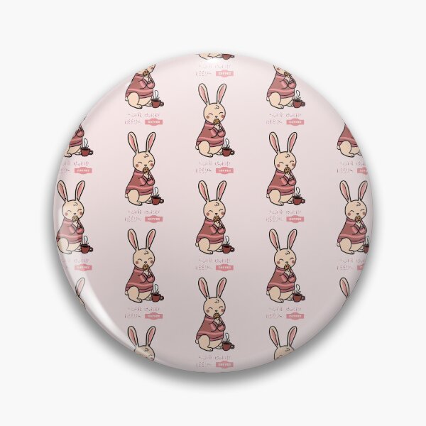 Item preview, Cute Pink Bunny Eating a Cookie Dipped in some nice Warm Coffee [Some Bunny Needs Coffee] designed and sold by Wildlife Apparels Inc..