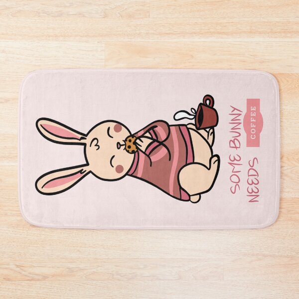 Item preview, Cute Pink Bunny Eating a Cookie Dipped in some nice Warm Coffee [Some Bunny Needs Coffee] designed and sold by Wildlife Apparels Inc..