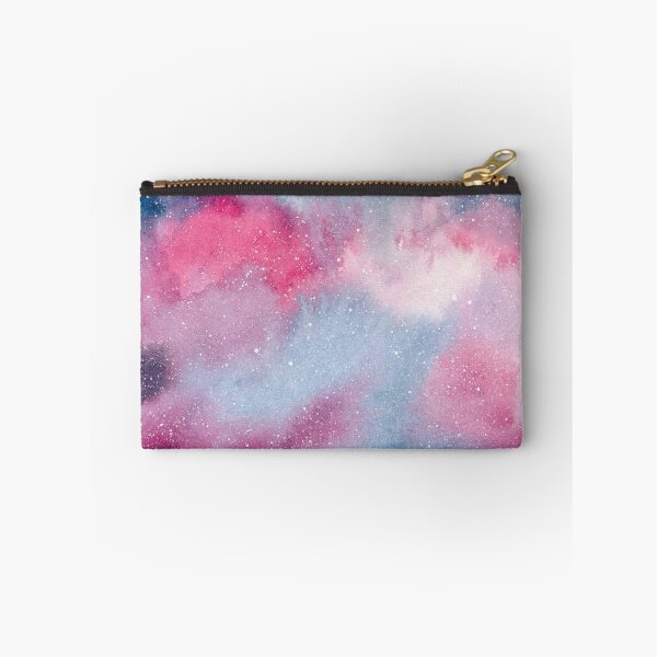 Item preview, Pink and blue watercolour galaxy designed and sold by floweringwords.
