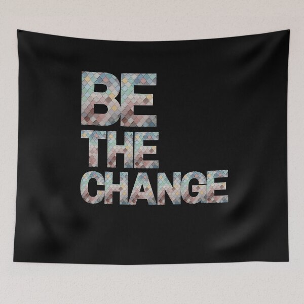 Item preview, Be The Change Patterned Letters Design T-shirt designed and sold by Youpattern.