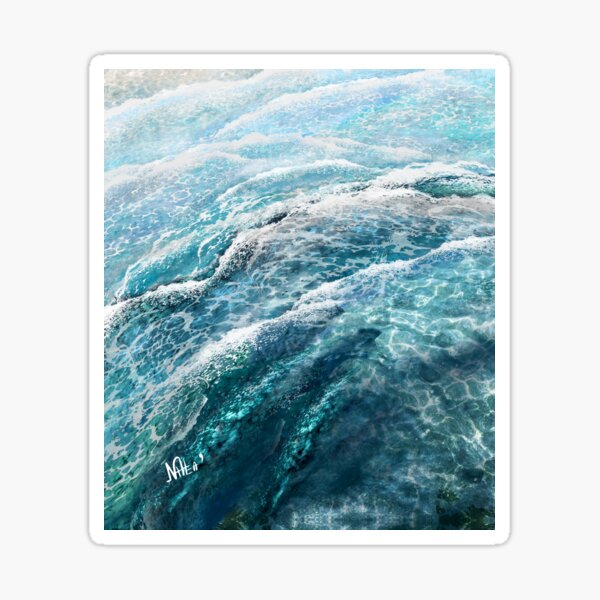 Item preview, Ocean Waves Painting designed and sold by Nattea.