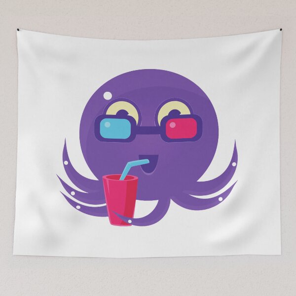 Item preview, Octopus Watching Movie designed and sold by treasure-crafts.
