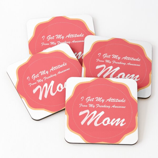 Item preview, i get my attitude from my freaking awesome mom - Red-Rose Gold designed and sold by WilliamsGFX.