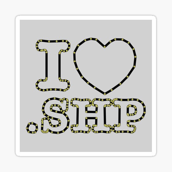 I <3 .SHP with vertices NFT Sticker