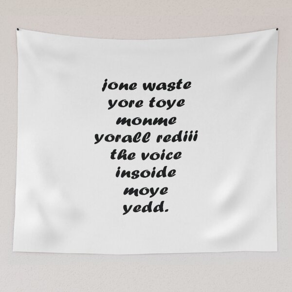 Item preview, Jone waste yore toye monme yorall rediii the voice insoide moye yedd designed and sold by eness-BK.