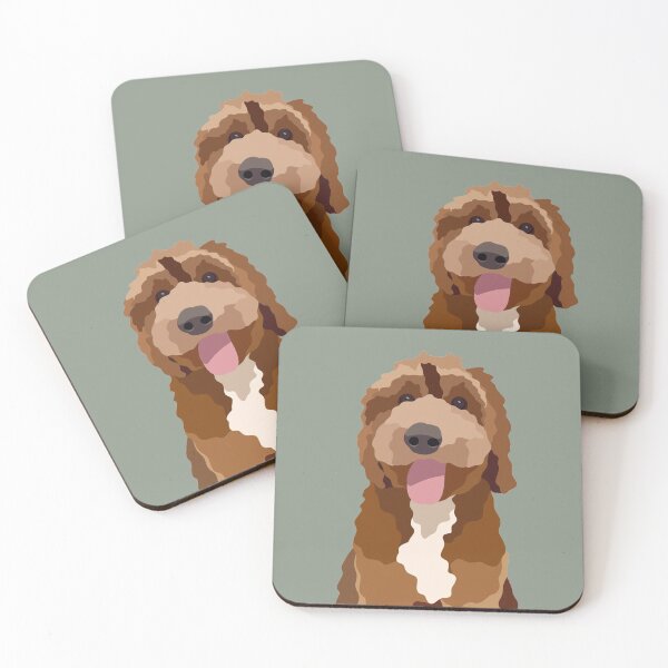 Item preview, Mini Goldendoodle Dog Portrait Digital Illustration designed and sold by sherylwylie.