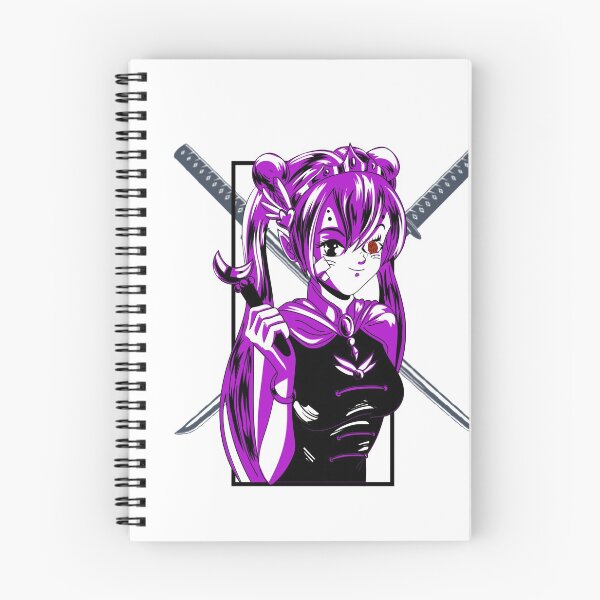 Aperçu de l'œuvre T-shirt baka fille démon anime cheveux violets créée et vendue par BuggingOut.