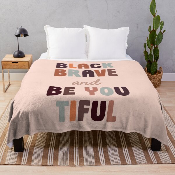 Item preview, Black, Brave and Be You Tiful - Typographic quote Black Lives Matter designed and sold by Dominiquevari.