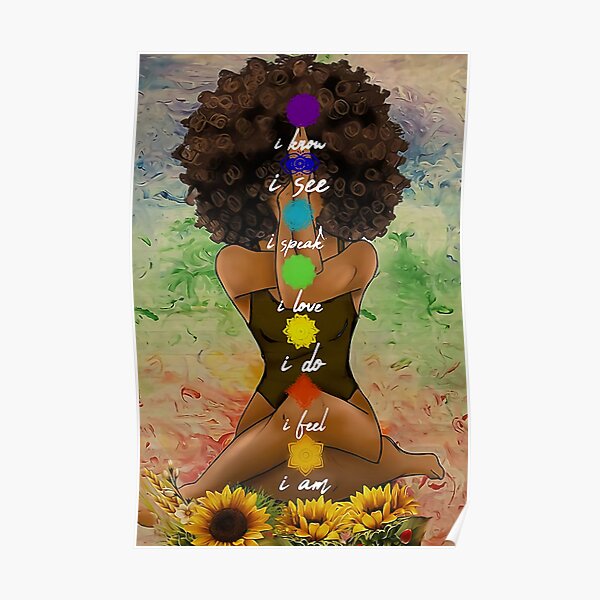 Black queen yoga Poster