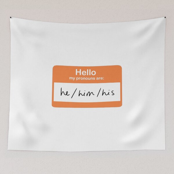 Item preview, He, Him, His Pronoun Sticker designed and sold by izzychar.