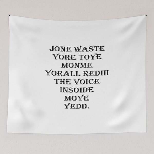 Item preview, Jone waste yore toye monme yorall rediii the voice insoide moye yedd designed and sold by eness-BK.