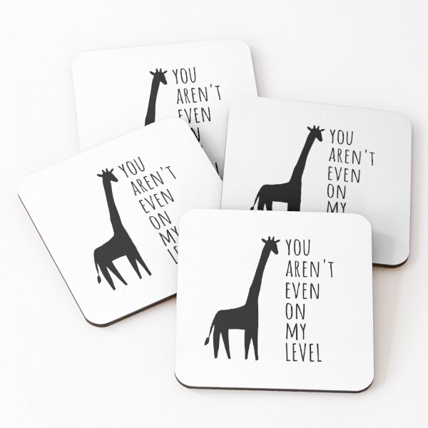 Item preview, You aren't even on my level giraffe - safari pun sillhoute designed and sold by primaldolphin.