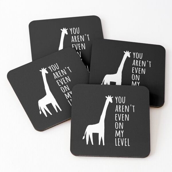Item preview, You aren't even on my level giraffe - safari pun sillhoute designed and sold by primaldolphin.
