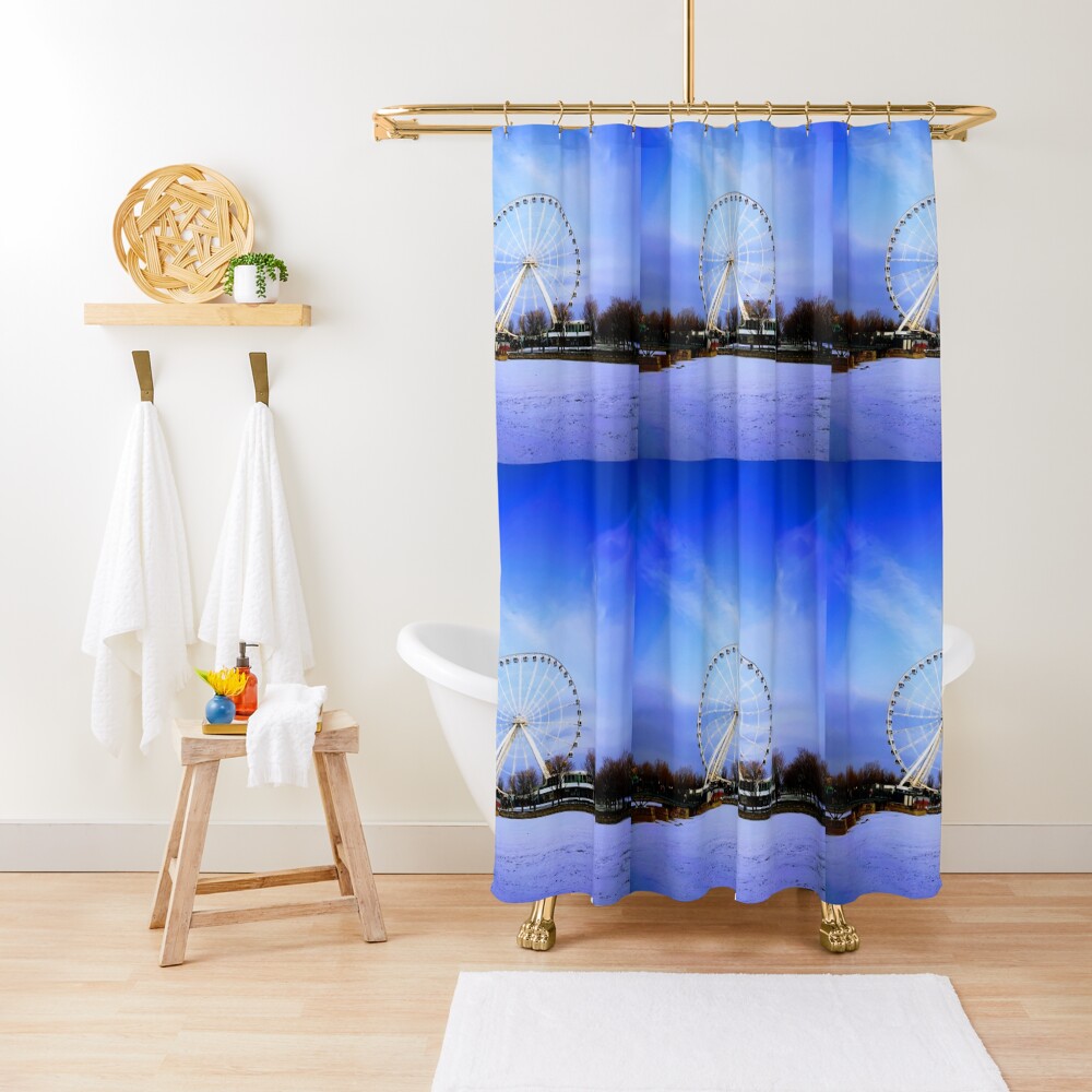 Ferris Wheels By Yannis Lobaina Shower Curtain