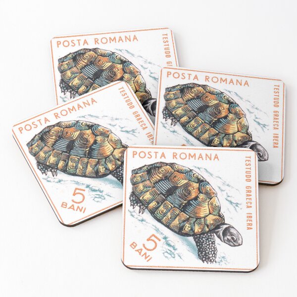 Item preview, Vintage 1965 Romania tortoise postage stamp designed and sold by NVDesigns.