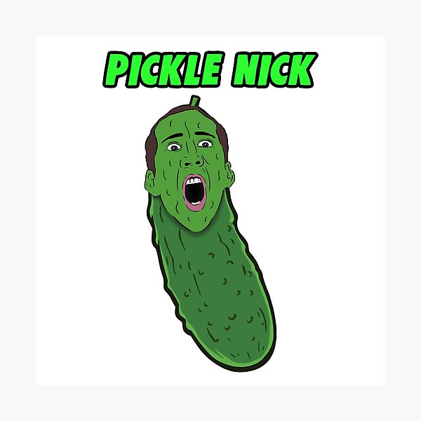 "Picolas Cage Nicolas Cage Pickle Nick" Photographic Print by