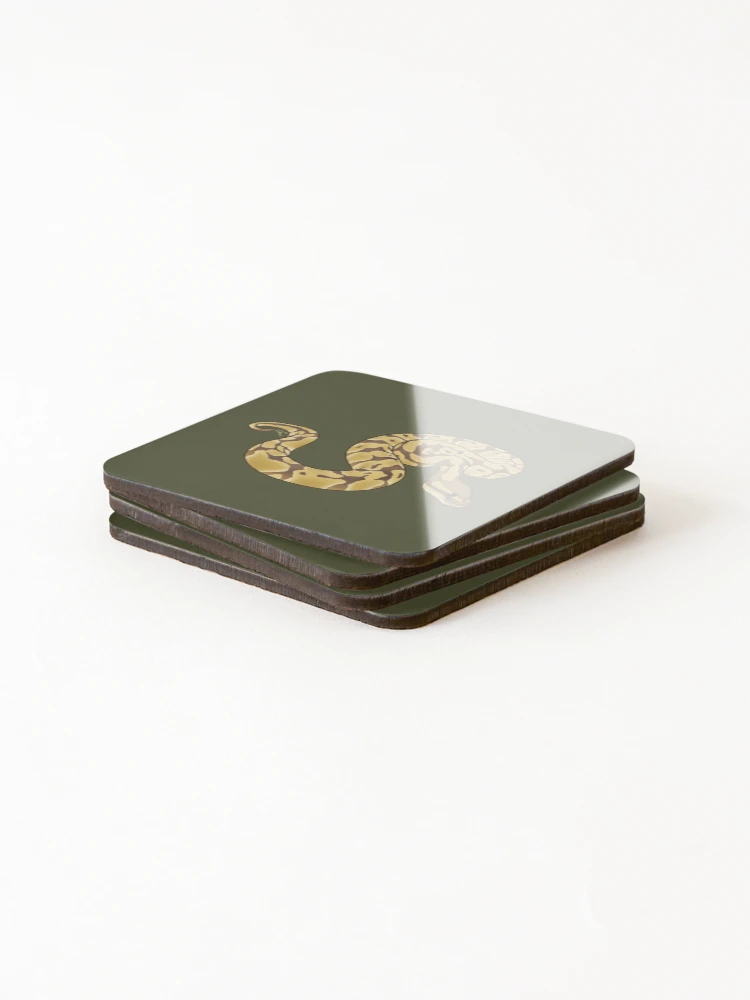 Thumbnail 4 of 5, Coasters (Set of 4), Lesser ball python designed and sold by anacecilia.