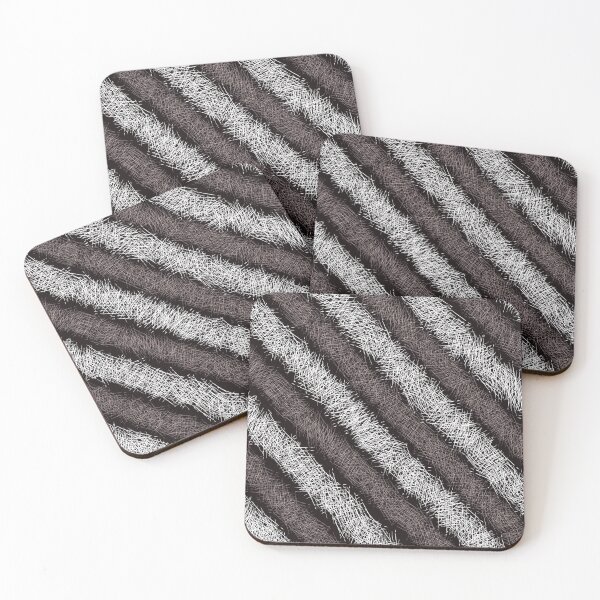 Item preview, Modern line and stripe pattern in brown and white tones designed and sold by Susanna Schorr.