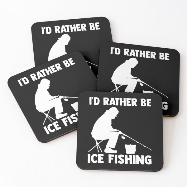 Item preview, I'D Rather Be Ice Fishing Ice Fishing Angler Ice Fishing Rod designed and sold by Nessshirts.