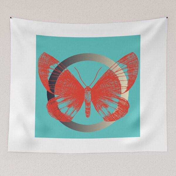 Item preview, Colour Fusion Butterfly "Red Grey Turquoise" designed and sold by ProfusionPro.